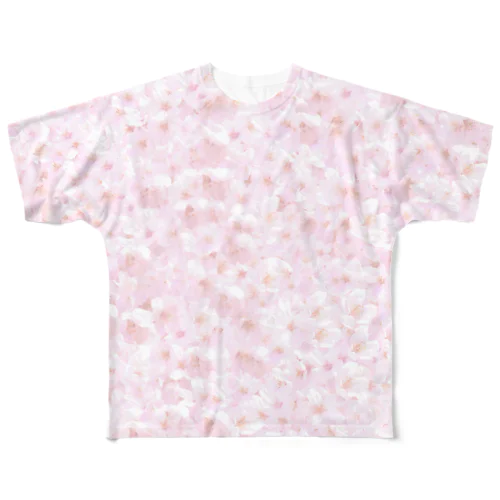 桜満開 フルグラフィックTシャツ