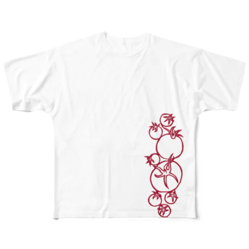 切絵赤茄子 All-Over Print T-Shirt