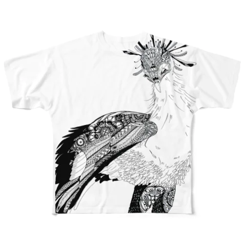 Botanical-Snake eagle All-Over Print T-Shirt