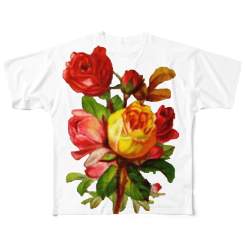 花束 フルグラフィックTシャツ