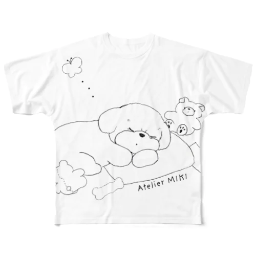 お昼寝シーズー All-Over Print T-Shirt
