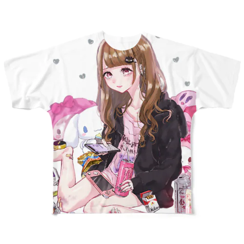 依存ちゃん フルグラフィックTシャツ