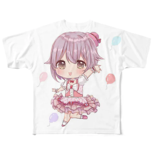 かわいいさちこちゃんぐっず フルグラフィックTシャツ