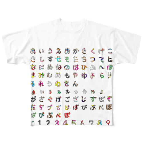 絵文字（文字ボード） フルグラフィックTシャツ