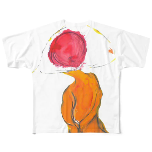 ひとつ目宇宙人フルグラフィックＴシャツ All-Over Print T-Shirt