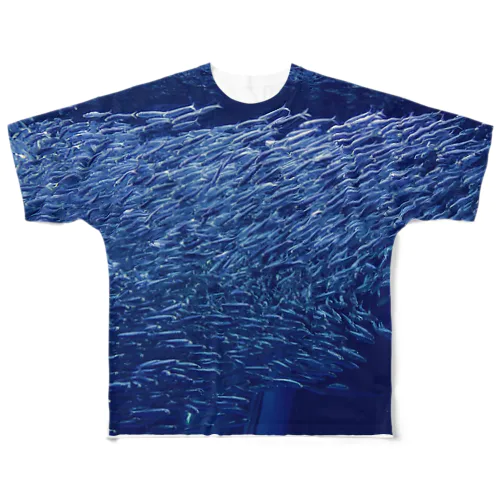 魚群シャツ フルグラフィックTシャツ