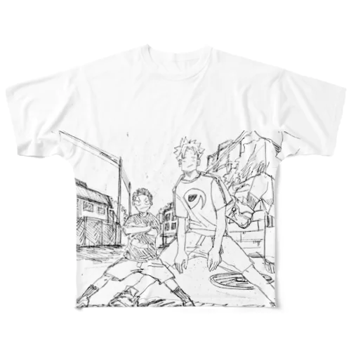 夏 All-Over Print T-Shirt