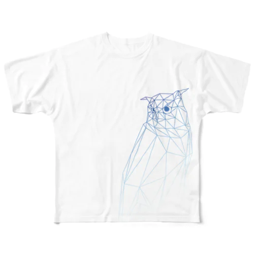 Owl-1 フルグラフィックTシャツ