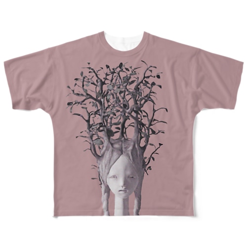 MARI - (pink gray)  All-Over Print T-Shirt