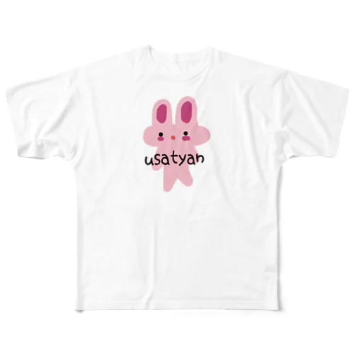 うさぎのusatyan フルグラフィックTシャツ