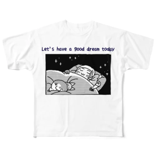 おやすみコーギー（お色選べます） All-Over Print T-Shirt