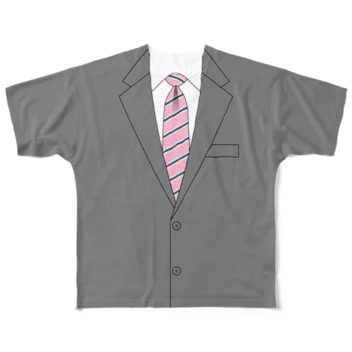 スーツTシャツ ～リモート会議～ フルグラフィックTシャツ