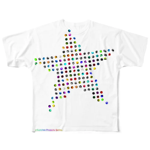 Circular dot star_tsc02 フルグラフィックTシャツ