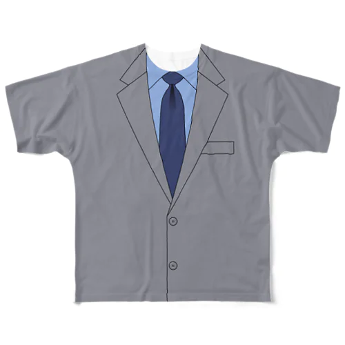 スーツTシャツ ～リモート会議～ 풀그래픽 티셔츠
