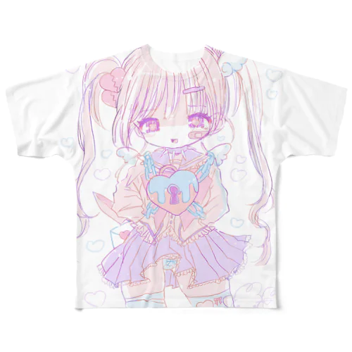 あんろっくハート フルグラフィックTシャツ