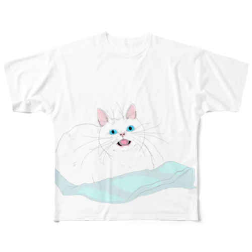 うったえ猫 All-Over Print T-Shirt