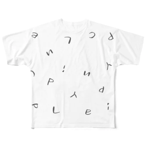 ロゴ：ランダム All-Over Print T-Shirt