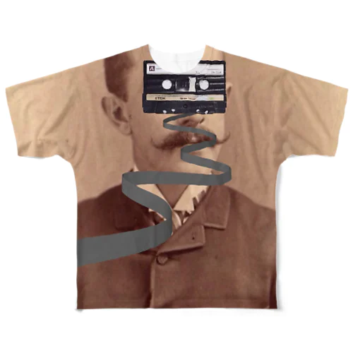 Casette Man!! フルグラフィックTシャツ