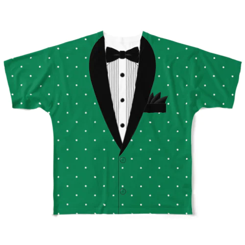 タキシードTシャツ ～ Green ～ フルグラフィックTシャツ