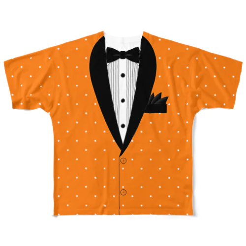 タキシードTシャツ ～ Orange ～ フルグラフィックTシャツ