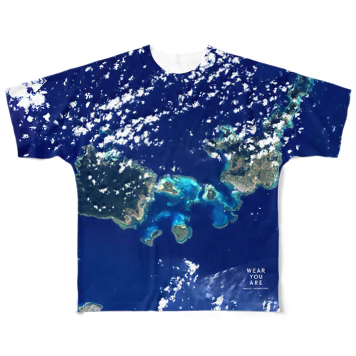 沖縄県 八重山郡 Tシャツ 両面 All-Over Print T-Shirt