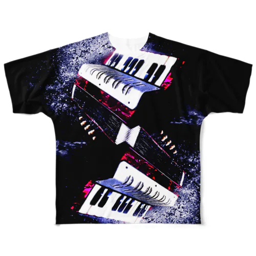 Toy accordion  フルグラフィックTシャツ