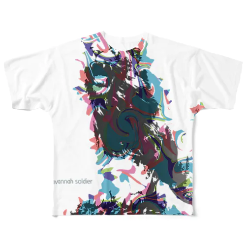 マーブルシリーズ ライオン All-Over Print T-Shirt