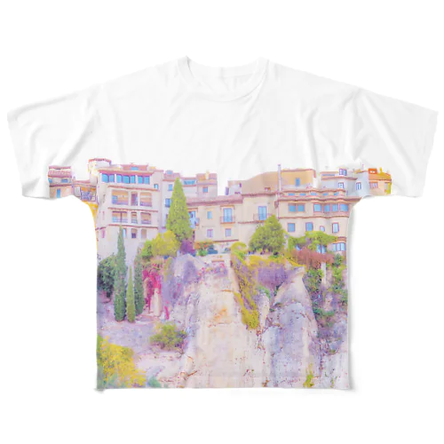 城塞都市　崖の街 フルグラフィックTシャツ