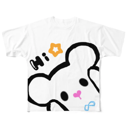 白くまくん Hi☆ (ドあっぷ) フルグラフィックTシャツ