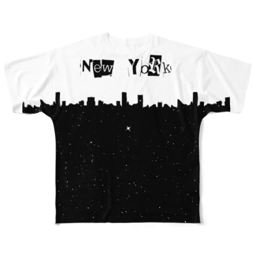 New York & 51 star フルグラフィックTシャツ
