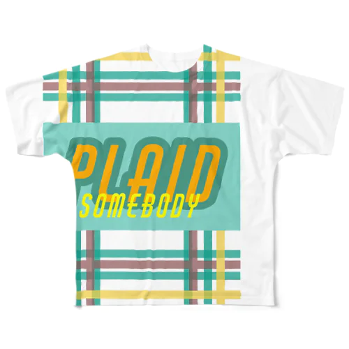 PLAID フルグラフィックTシャツ