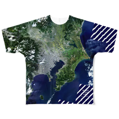 千葉県 市川市 Tシャツ 両面 All-Over Print T-Shirt