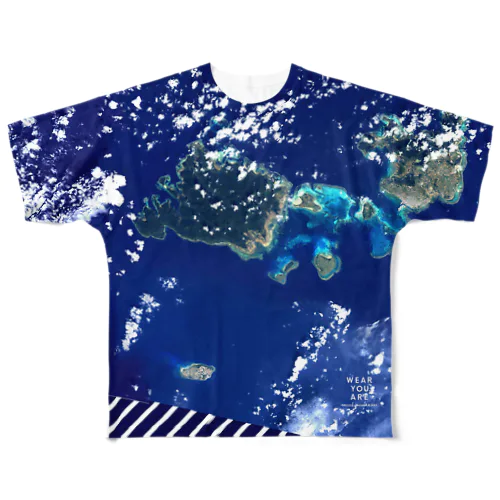 沖縄県 八重山郡 Tシャツ 両面 All-Over Print T-Shirt