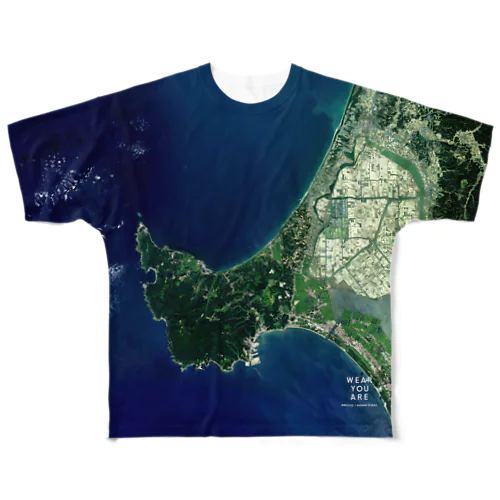 秋田県 男鹿市 Tシャツ 両面 All-Over Print T-Shirt