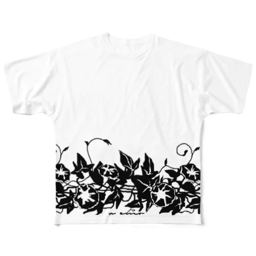 朝顔 All-Over Print T-Shirt
