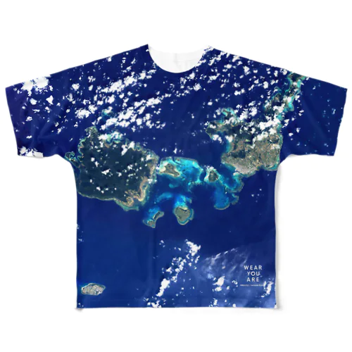 沖縄県 八重山郡 Tシャツ 両面 All-Over Print T-Shirt