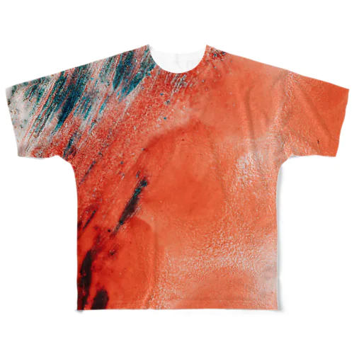 Paint Art Red フルグラフィックTシャツ