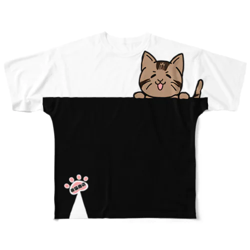 両面ねこ フルグラフィックTシャツ