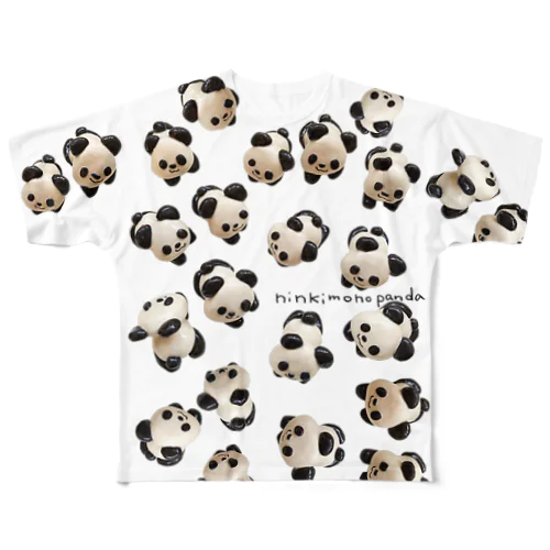 ニンキモノパンダいっぱい All-Over Print T-Shirt