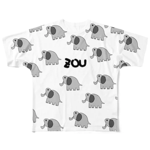 らくがきゾウG(フルグラフィック) All-Over Print T-Shirt