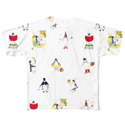 たのしいペンギン フルグラフィックTシャツ