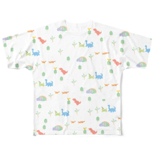 恐竜Tシャツ All-Over Print T-Shirt