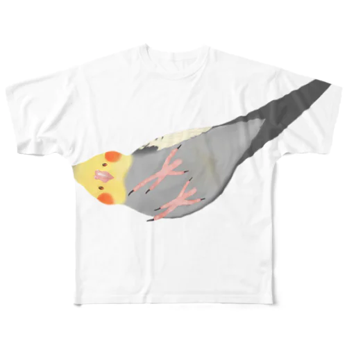 下からオカメインコ　ノーマル All-Over Print T-Shirt