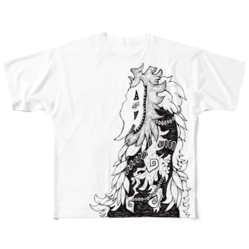 鳥の預言者 All-Over Print T-Shirt