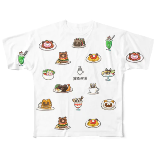 狸原喫茶メニュー All-Over Print T-Shirt