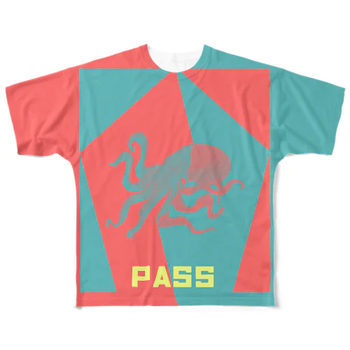 五角(合格)オクトパス（pass） フルグラフィックTシャツ