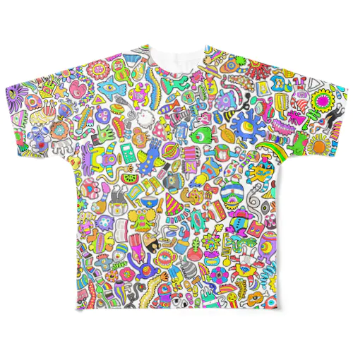 しきつめ怪獣 All-Over Print T-Shirt