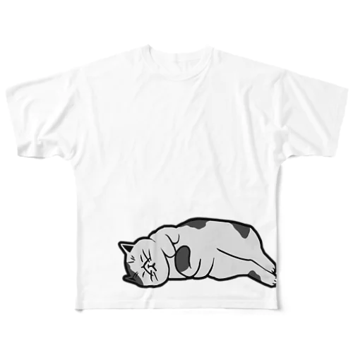 やるきがでない猫。 All-Over Print T-Shirt