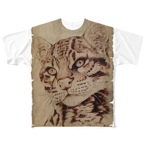 オセロット All-Over Print T-Shirt