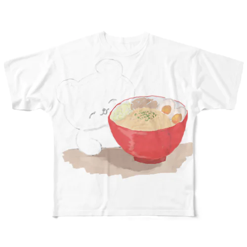 すきな麺 フルグラフィックTシャツ